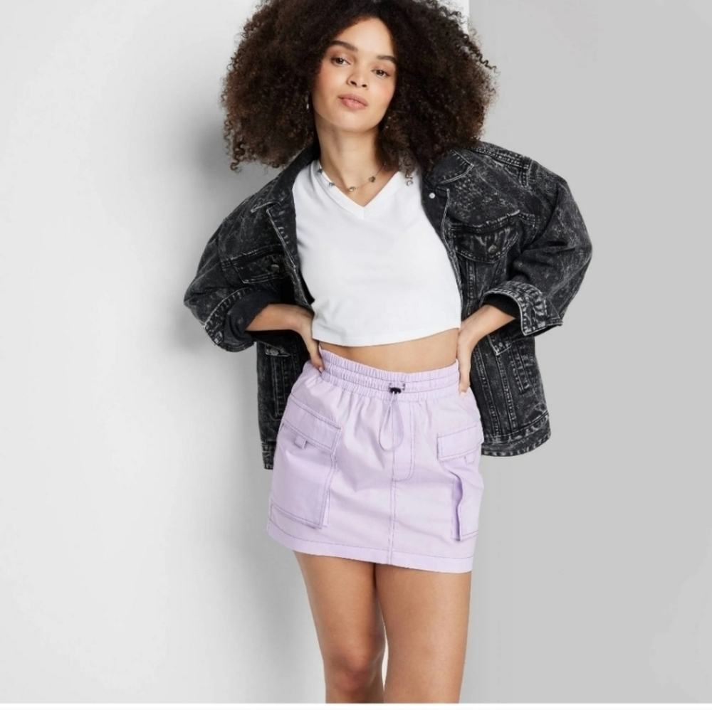 Women's Light Purple Parachute Cargo Mini by Wild Fable - XXL
